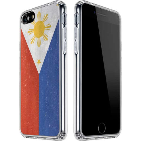 Philippines Flag Distressed iPhone SE (2nd & 3rd Gen) Clear Case